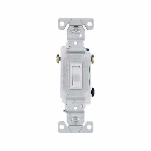 Eaton Cooper Wiring Toggle Switch, 15A, 120V White