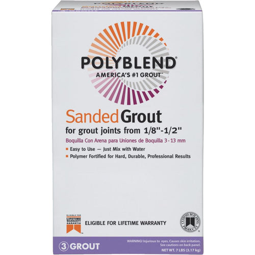 Custom Building Products Polyblend® Sanded Grout (25 lbs, Pewter)