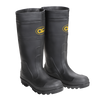 Custom Leathercraft Plain Toe Pvc Rain Boots Black 12