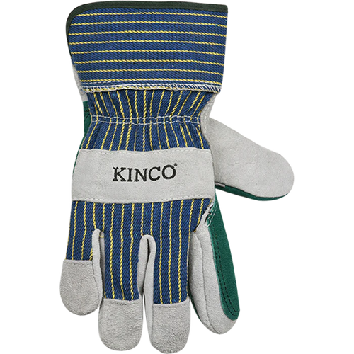 Kinco Suede Cowhide With Double-Palm & Safety Cuff
